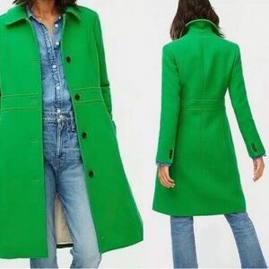 J. Crew Vibrant Green Lady Day Coat